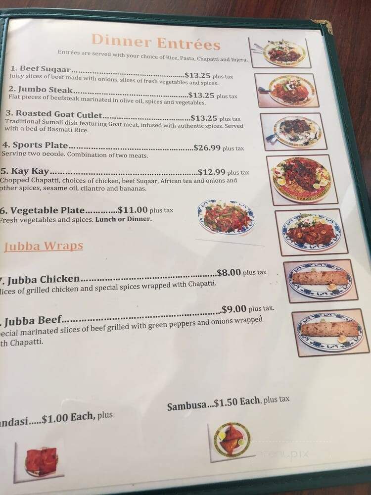Jubba - San Jose, CA menu_pic