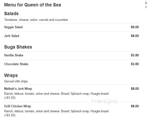 Queen of the Sea - Chicago, IL menu_pic