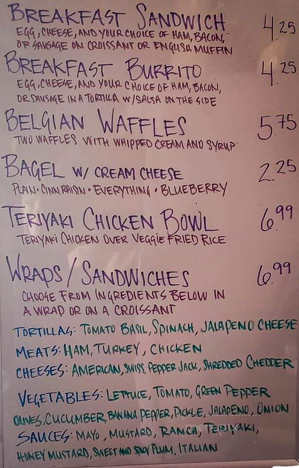 Wild West Espresso & Video - Sundance, WY menu_pic