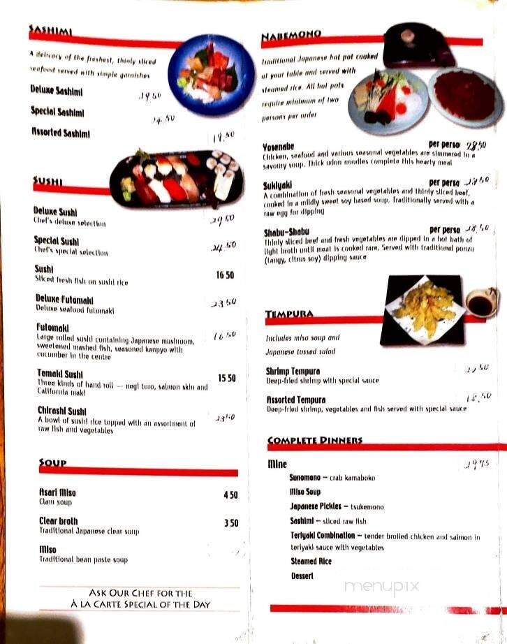 Sushi Hiro Japanese Restaurant - Calgary, AB menu_pic