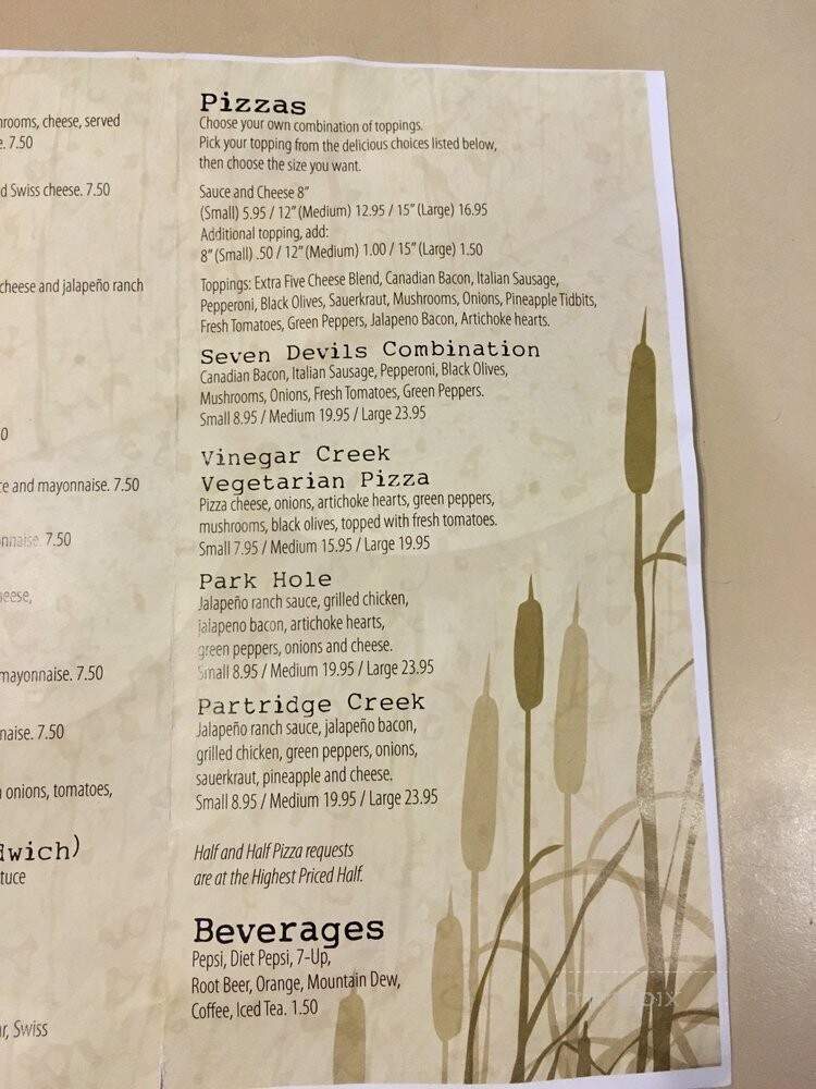 Salmon River Inn - Riggins, ID menu_pic