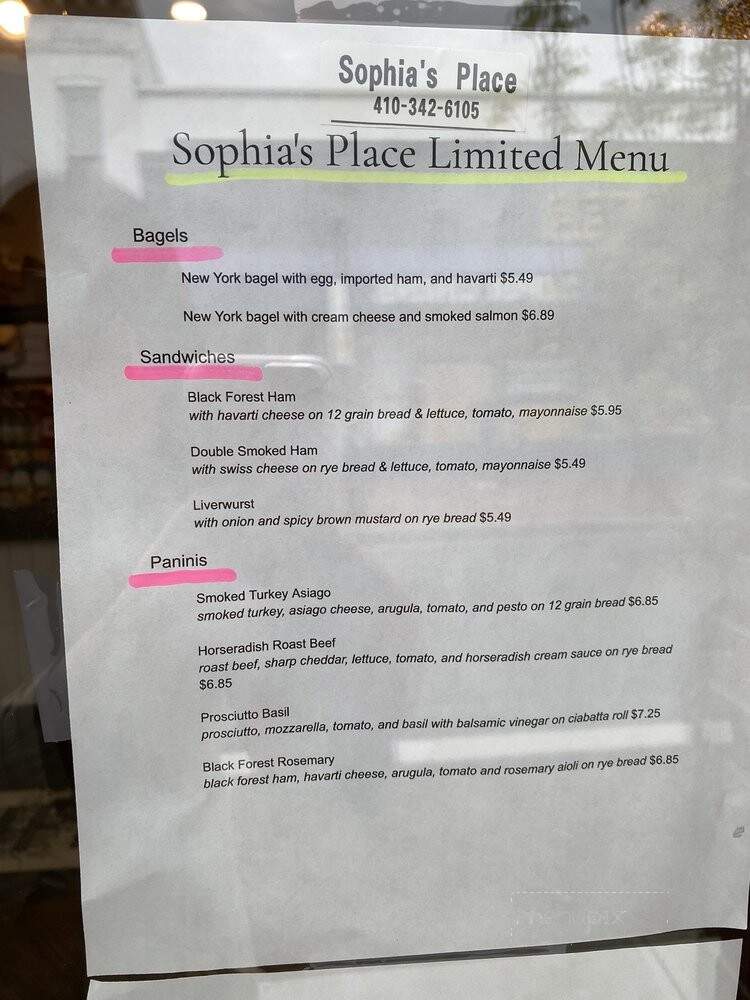 Sophia's Place - Baltimore, MD