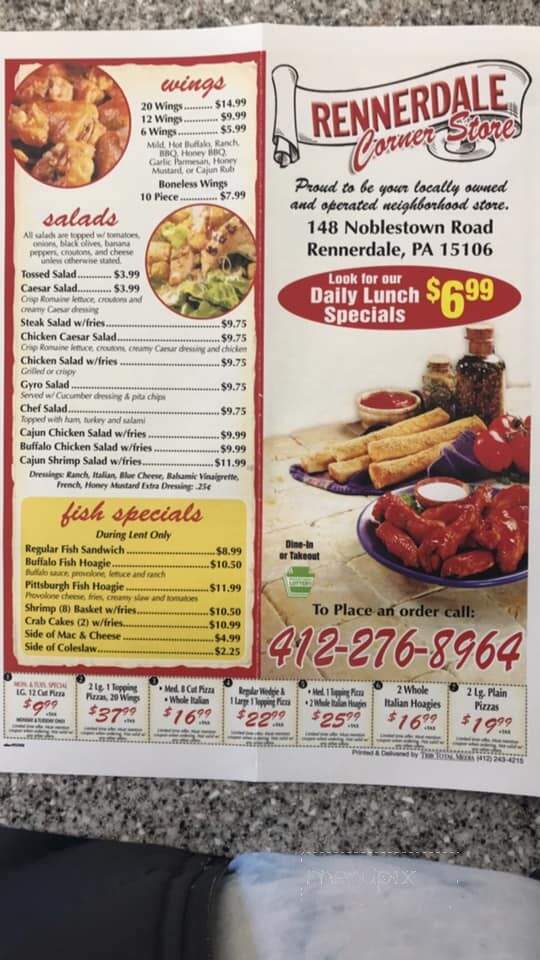 Rennerdale Corner Store - Carnegie, PA menu_pic