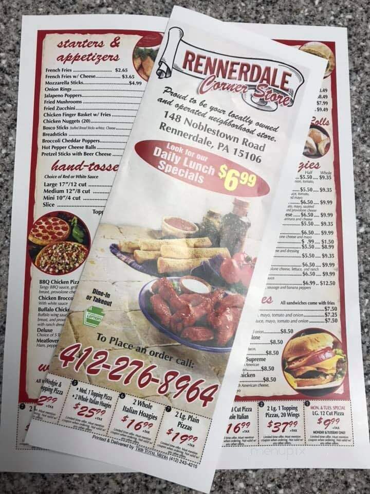 Rennerdale Corner Store - Carnegie, PA menu_pic