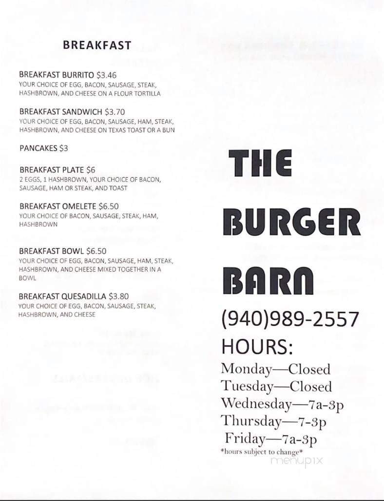 Burger Barn - Aspermont, TX
