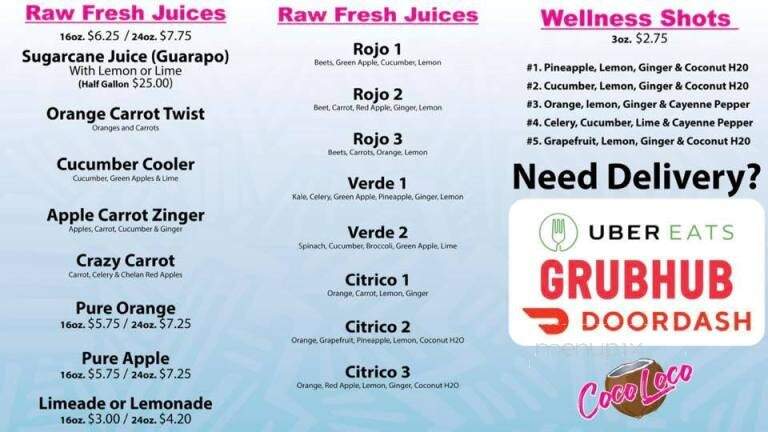 Coco Loco - Denver City, TX menu_pic
