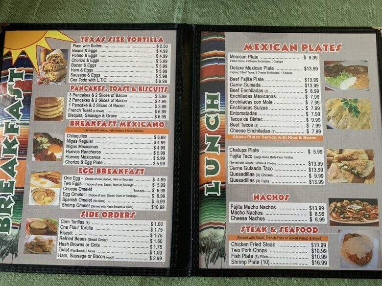 Mexiquito Restaurant - Port Isabel, TX menu_pic