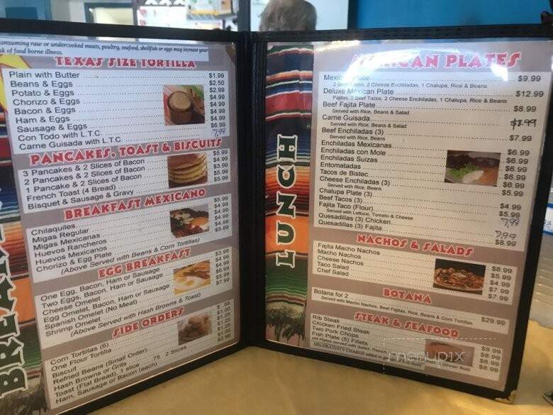 Mexiquito Restaurant - Port Isabel, TX menu_pic