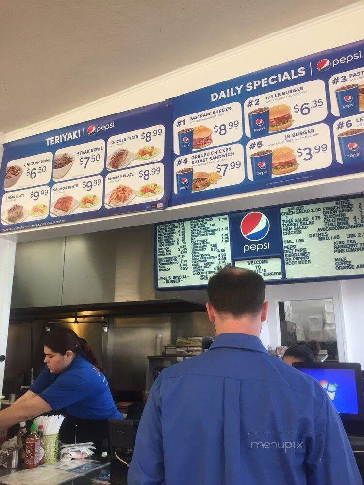 Phil's Charbroiled Burgers - San Bernardino, CA menu_pic