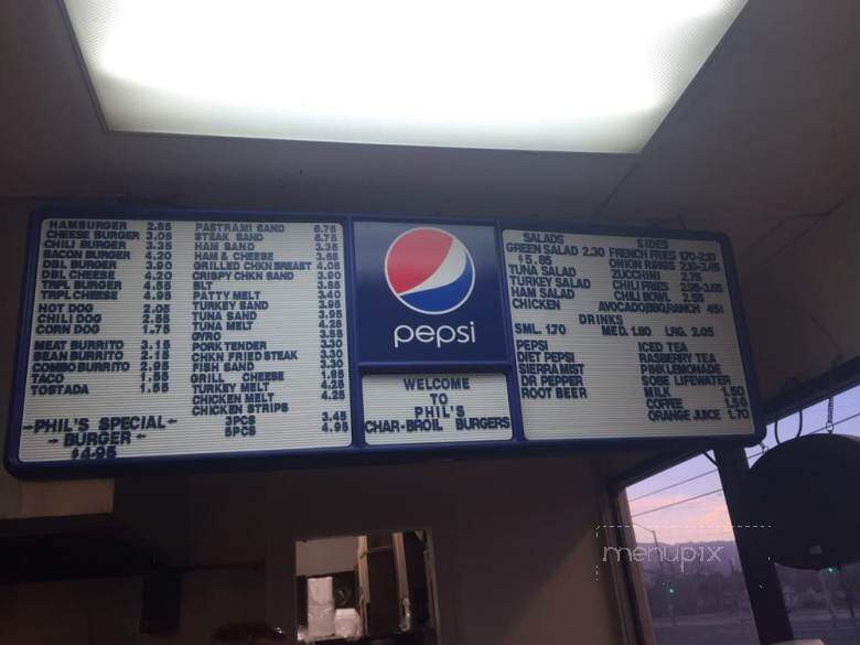 Phil's Charbroiled Burgers - San Bernardino, CA menu_pic