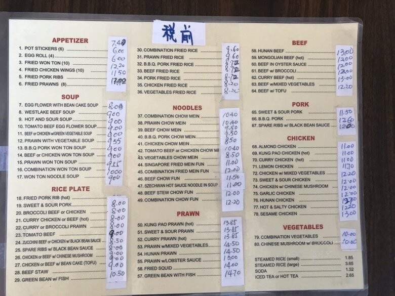 China Express Restaurant - San Pablo, CA menu_pic