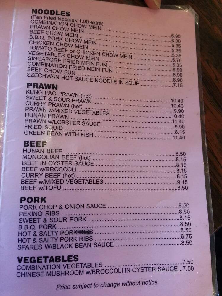 China Express Restaurant - San Pablo, CA menu_pic