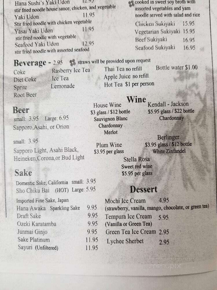 Hana Sushi - Stockton, CA menu_pic