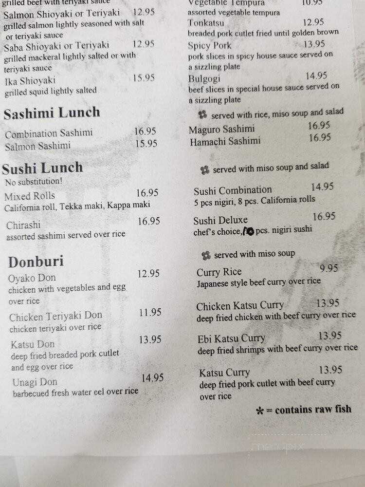 Hana Sushi - Stockton, CA menu_pic