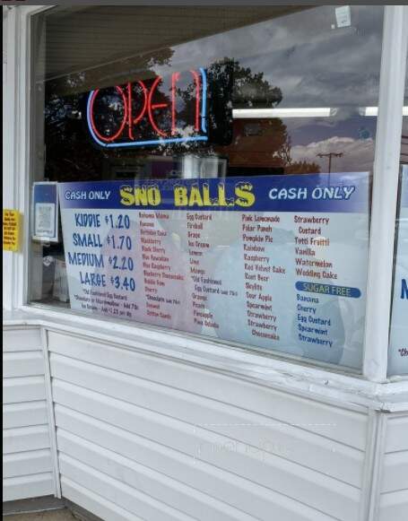 B & B Snowballs - Glen Burnie, MD menu_pic