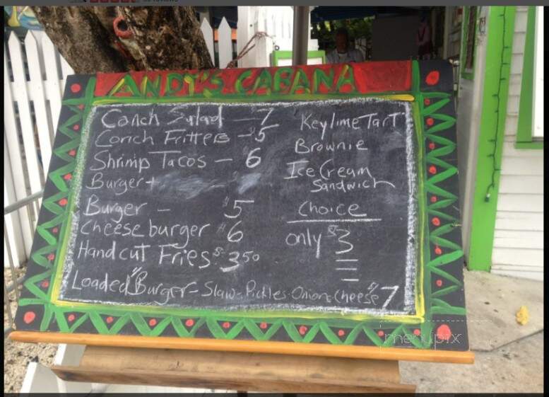 Andy's Cabana - Key West, FL menu_pic