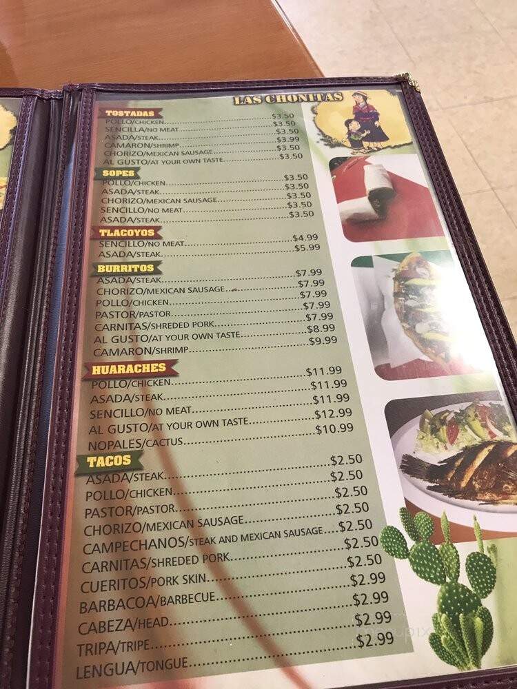 Las Chonitas Rica Comida Mexicana - Oakland Park, FL menu_pic