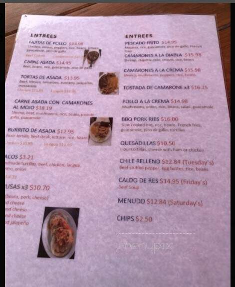 El Nino - Ketchum, ID menu_pic