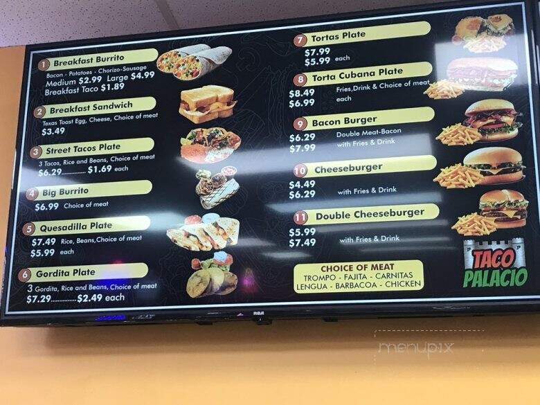 Taco Palacio inside Kwik Mart - Arlington, TX menu_pic