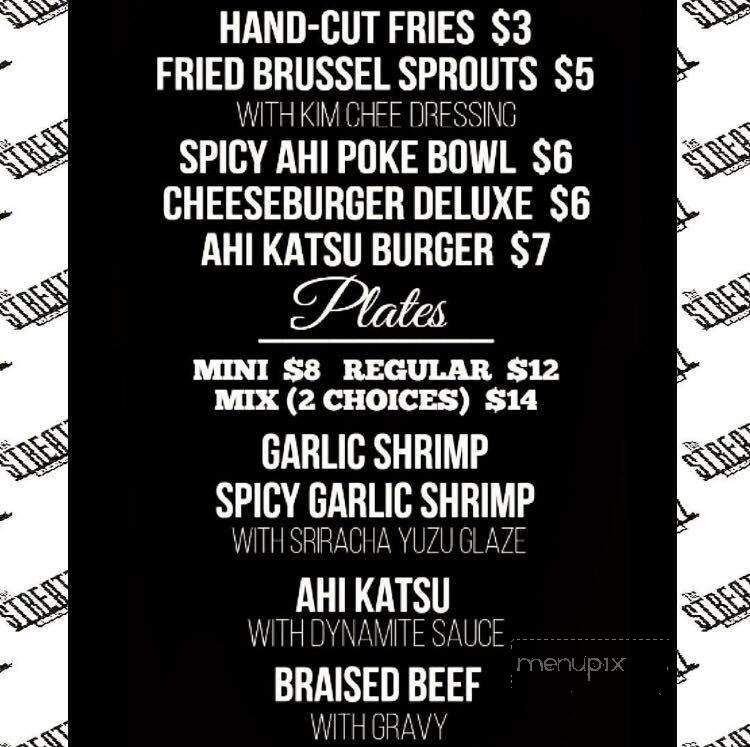 The Streatz Hawaii - Kapolei, HI menu_pic