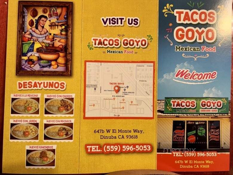 Tacos Goyo - Dinuba, CA menu_pic