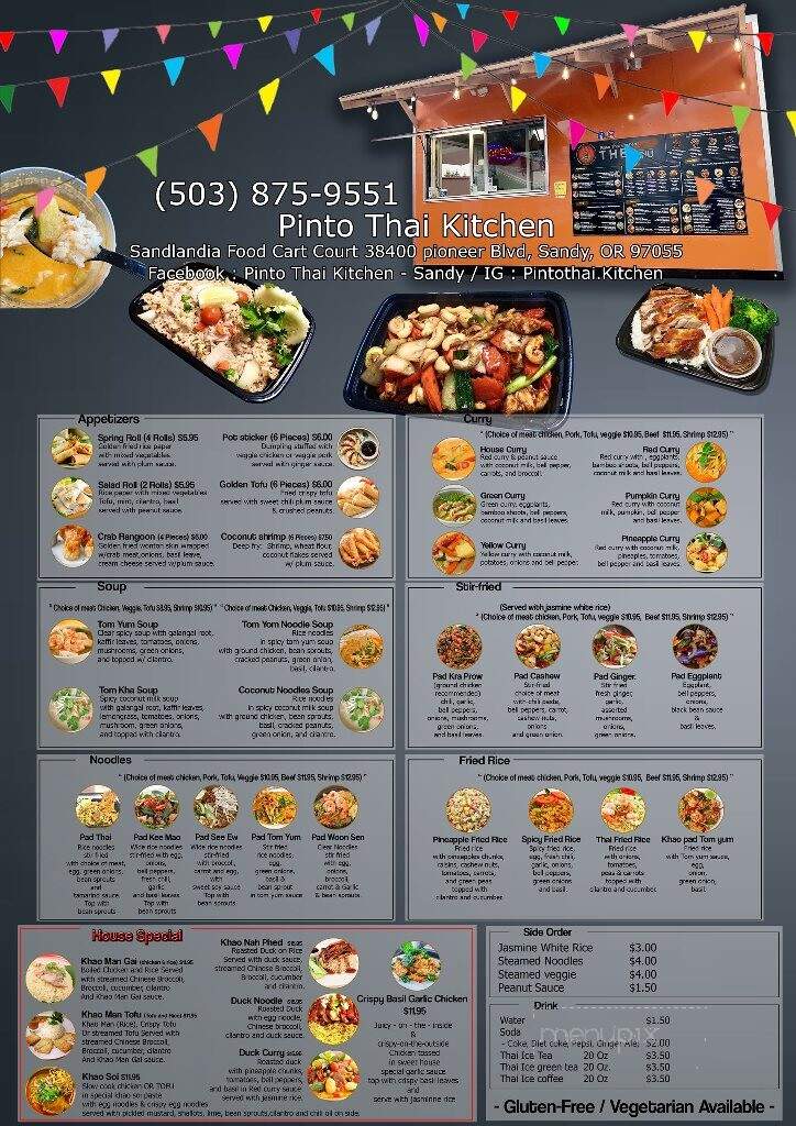 Pinto Thai Kitchen - Sandy, OR menu_pic