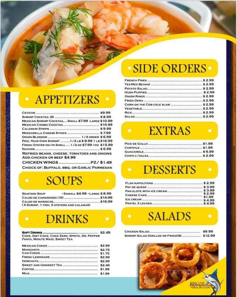 Rincon Veracruzano - Port Isabel, TX menu_pic