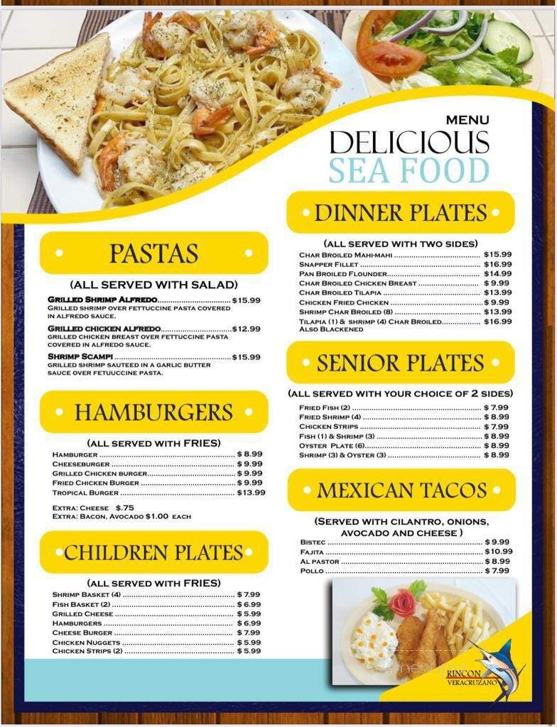 Rincon Veracruzano - Port Isabel, TX menu_pic