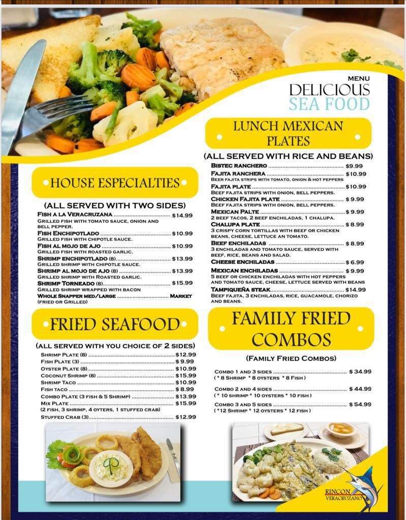 Rincon Veracruzano - Port Isabel, TX menu_pic