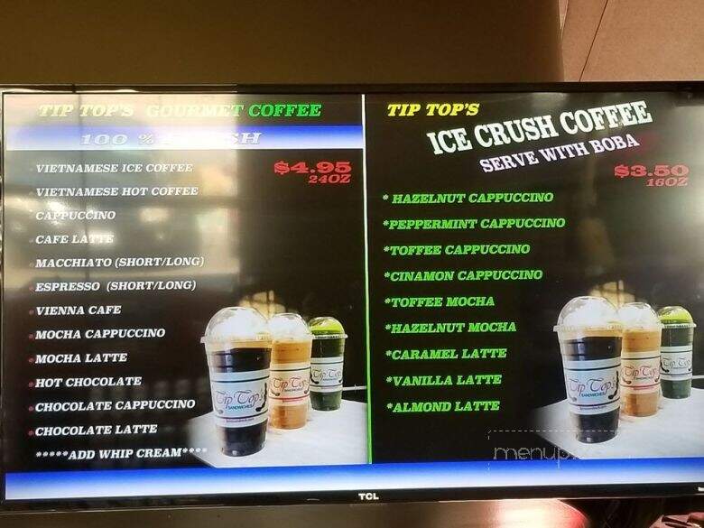 Tip Top Sandwiches - Rosemead, CA menu_pic
