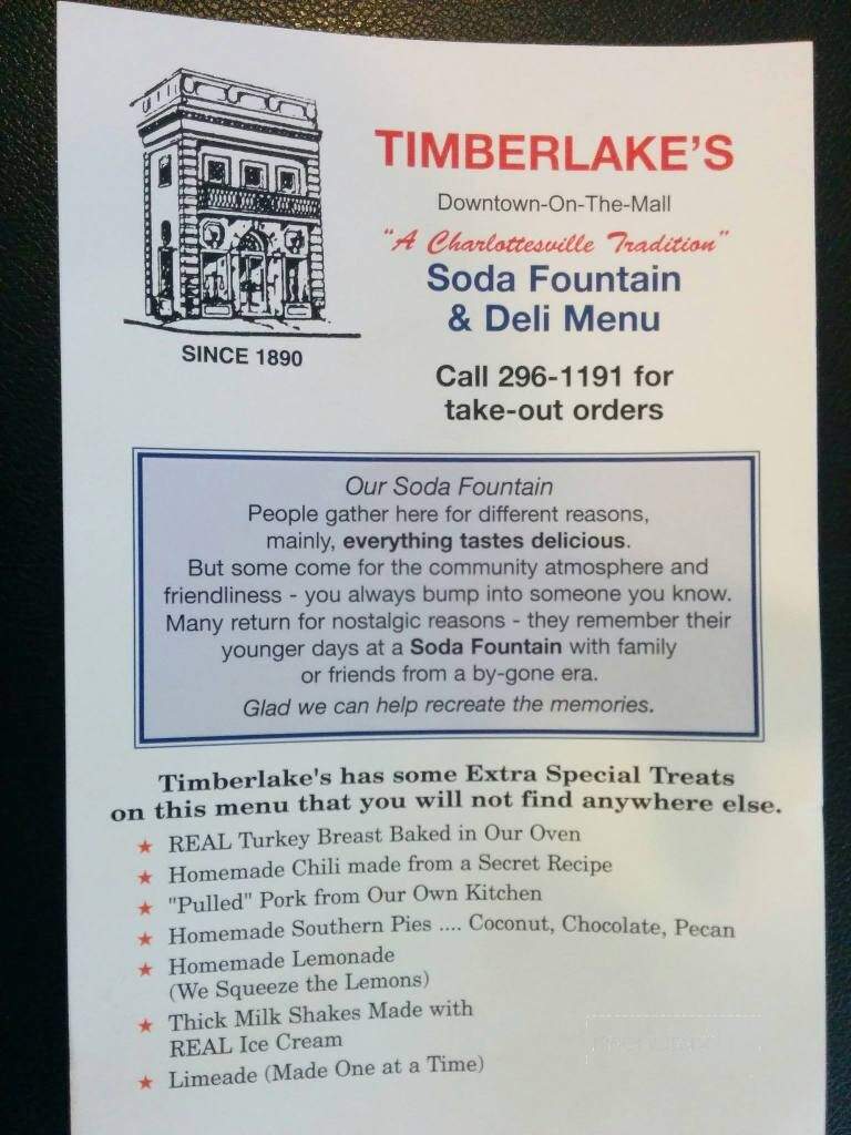 Timberlake's - Charlottesville, VA