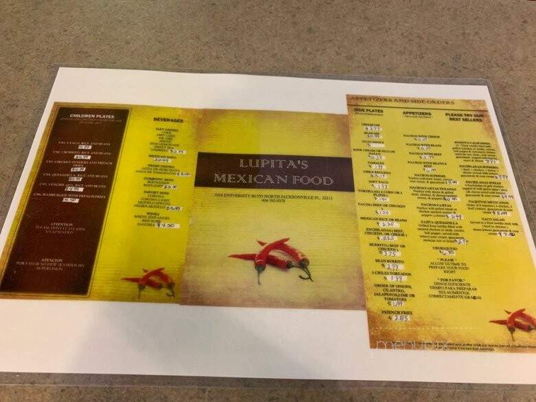 Lupita's Mexican Restaurant - Jacksonville, FL menu_pic