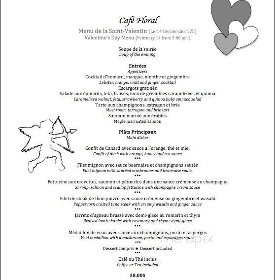 Cafe Floral - Knowlton, QC menu_pic