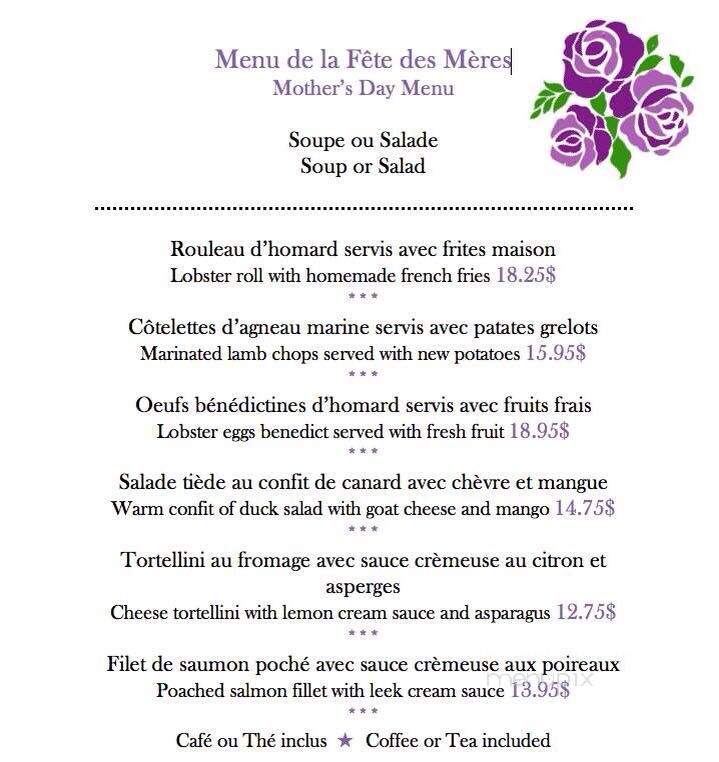 Cafe Floral - Knowlton, QC menu_pic