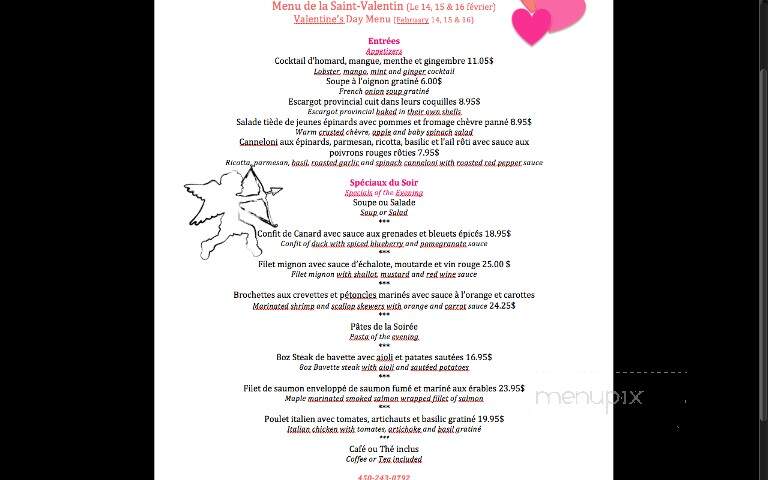 Cafe Floral - Knowlton, QC menu_pic