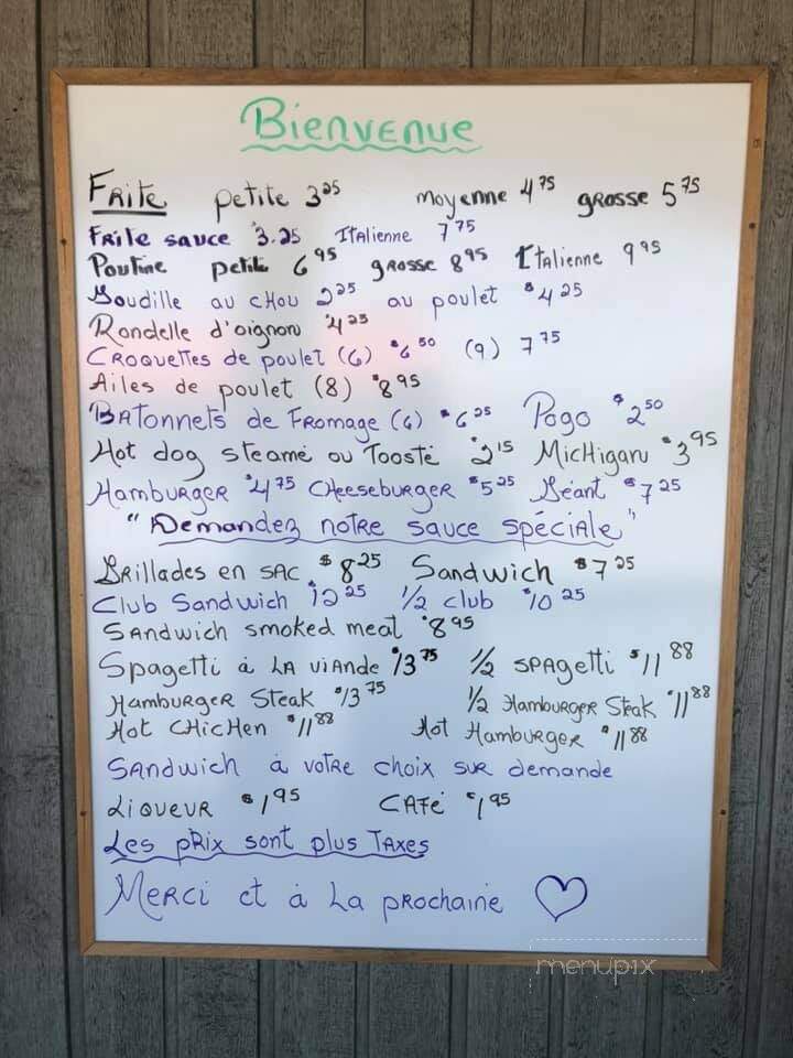 Restaurant la Terrasse du Pont - Salaberry-De-Valleyfield, QC menu_pic