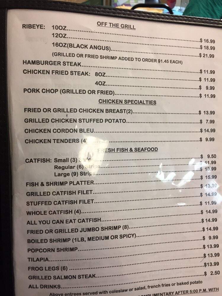 River's Edge Restaurant - Logansport, LA menu_pic