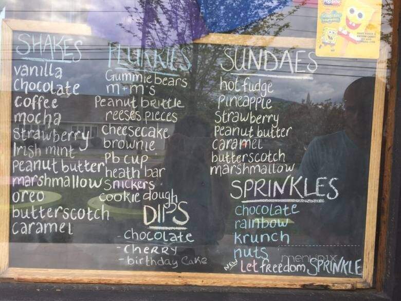 Northside Dairy Bar - Bennington, VT menu_pic