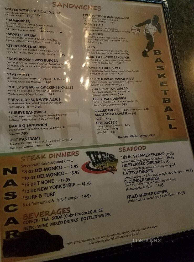 Ike Sportz Bar & Grill - Virginia Beach, VA menu_pic
