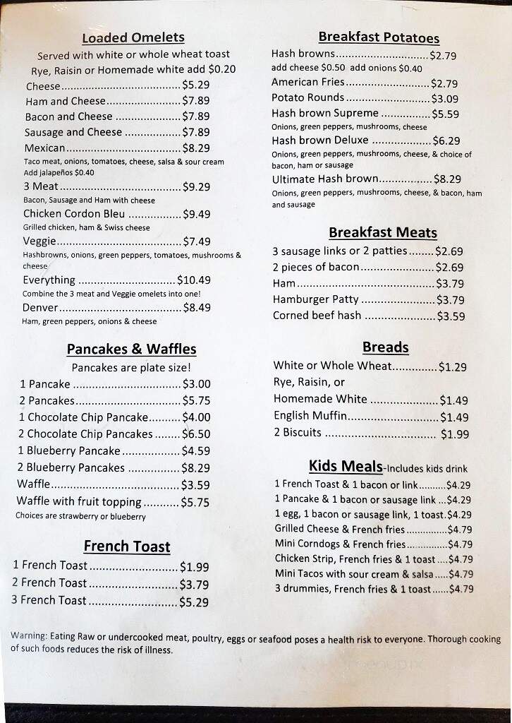 Coffee Pot Cafe - Independence, WI menu_pic