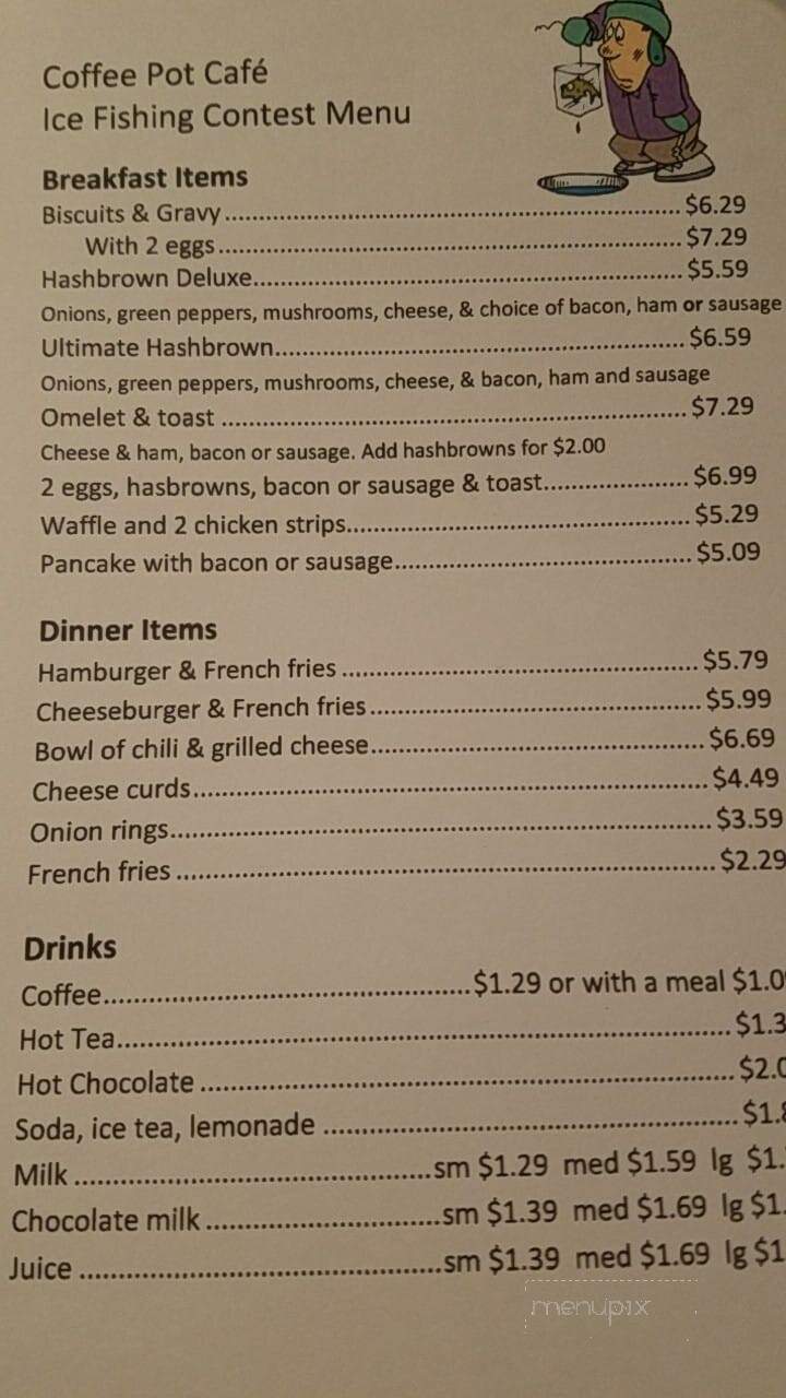 Coffee Pot Cafe - Independence, WI menu_pic