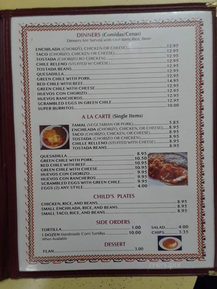 La Mexicana Restaurant - Oakland, CA menu_pic