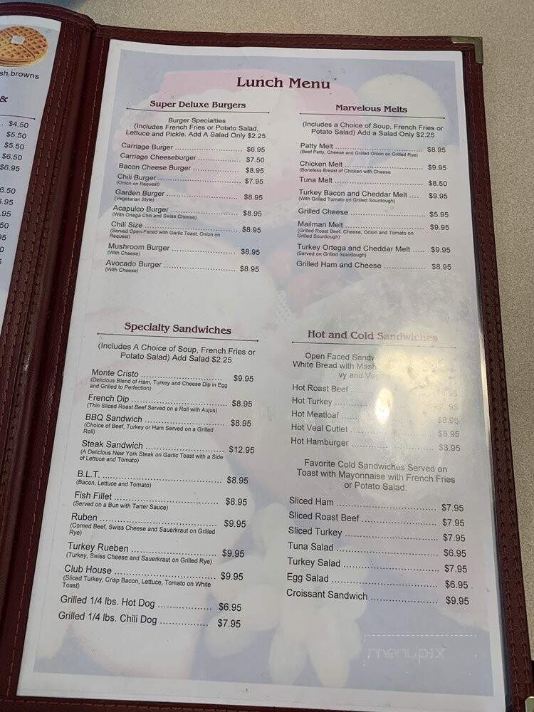 Carriage Cafe - Simi Valley, CA menu_pic