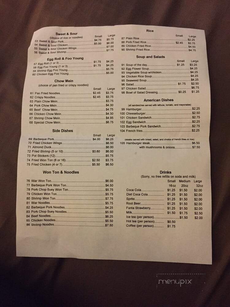 Dinuba Restaurant - Dinuba, CA menu_pic