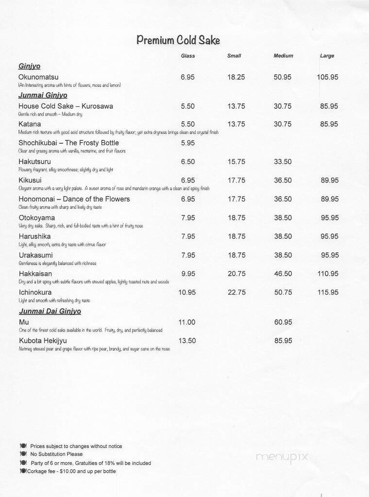 Kobe Sushi - Fountain Valley, CA menu_pic