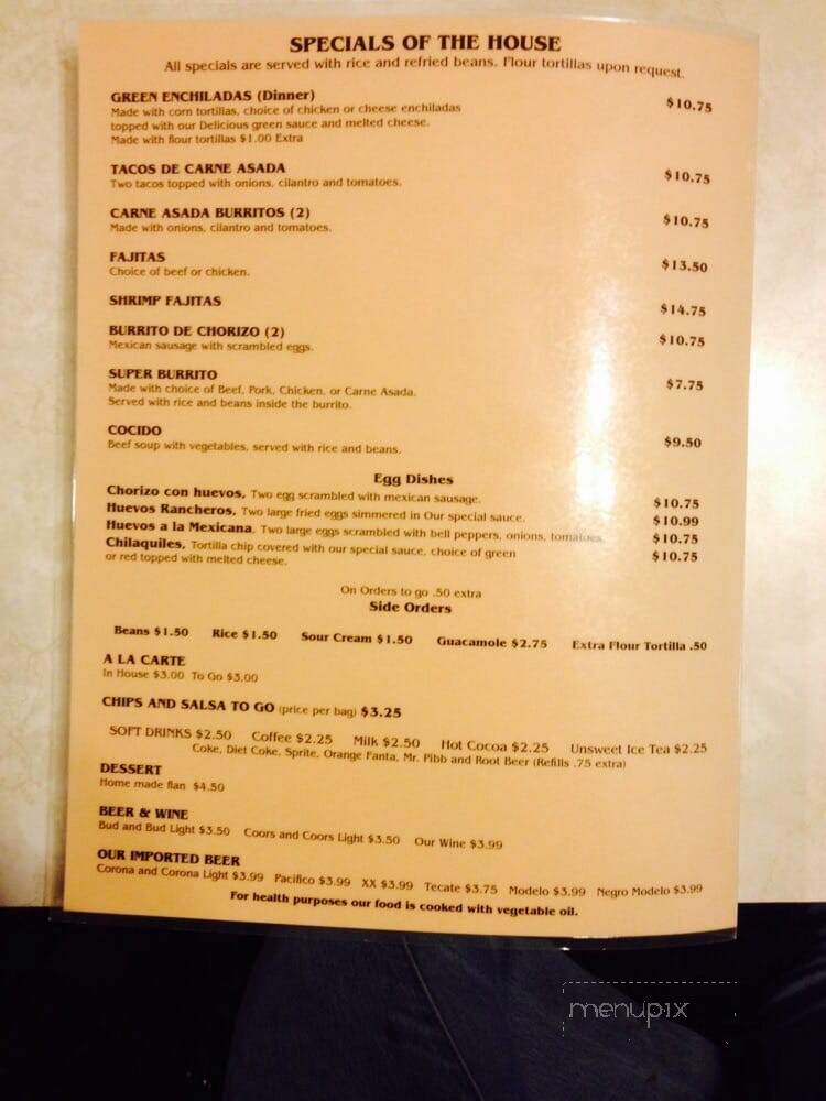 Mexico Lindo - Copperopolis, CA menu_pic