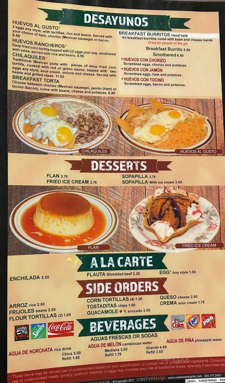 Taqueria Los Comales - Greeley, CO menu_pic