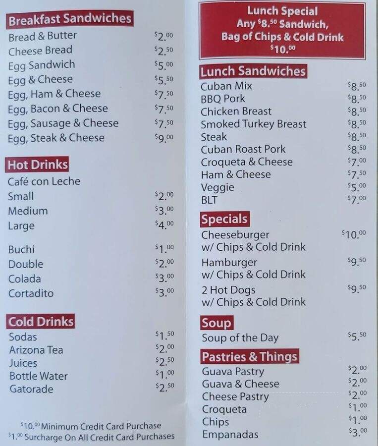 Riviera Coffee & Sandwich Shop - Key West, FL menu_pic