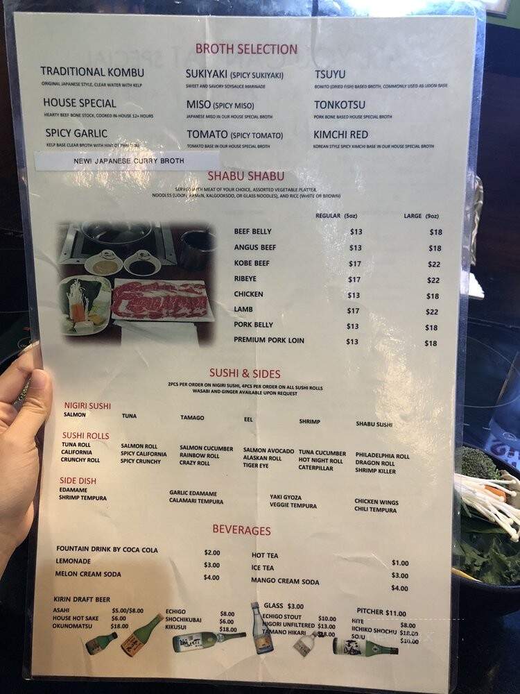 House of Shabu Shabu II - Anaheim, CA menu_pic