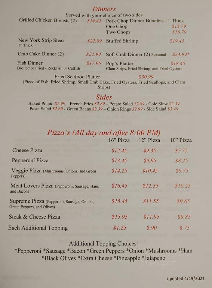 Rubys Restaurant - Hague, VA menu_pic